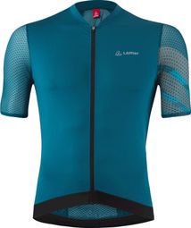 Maillot de vélo Loeffler M à manches courtes FZ POW Air bleu Pétrole Foncé