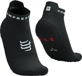 Chaussettes Compressport Pro Racing Socks V4.0 Run Low Noir/Blanc