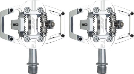 Pédales Automatiques HT Components T2 Argent