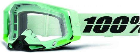 100% Racecraft 2 Palomar Green Goggle - Clear Lens