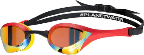 Arena Cobra Ultra Swipe Mirror Gold/Red Swimming Goggles