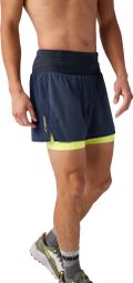 Brooks High Point 2.0 5in Blau/Gelb Herren 2-in-1 Shorts