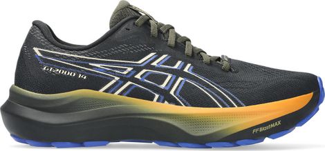Asics GT-2000 14 GTX Running Shoes, Black/Khaki/Orange, Men's