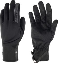 Buff Windproof Long Gloves, Black