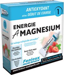 Lot de 6 Gels Energétiques Fenioux Amagnésium Energie - Fruits Rouges - 6x35 g