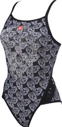 Arena Femme Crazy Pop Skulls Superfly Back One Piece Black-Multi