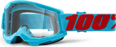 100% STRATA Maske 2 | Gipfel Rot Blau | Klare Brille