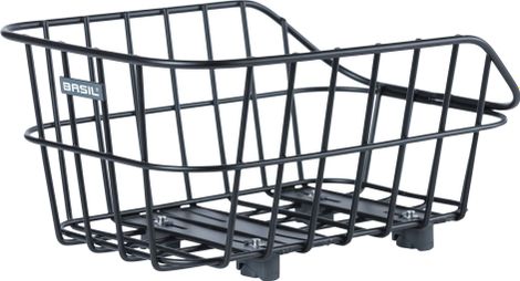 BASIL Cento Aluminium 22 Litre Rear Basket 45 X 32 X 21 Cm - Noir