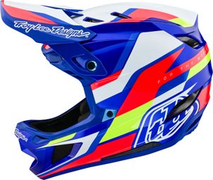 Casque Intégral Troy Lee Designs D4 Composite Mips Omega Blanc/Bleu