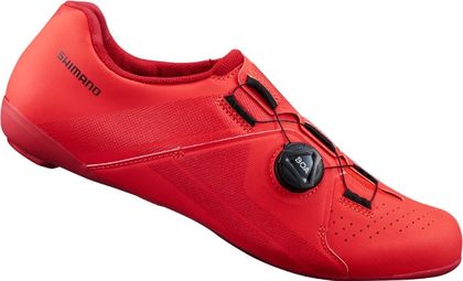 Pair of Shimano RC300 Road Shoes Red