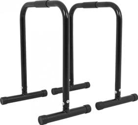 Barres parallèles Gorilla Sports | 3 hauteurs : 30 cm - 73cm - 94 cm | Noires/Bleues/Rouges - Couleur : NOIR - Hauteur : 73 CM