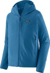 Sudadera polar Patagonia R1 TechFace Hoody azul para hombre
