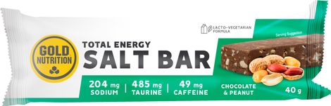 GoldNutritionTotal Energy Salt Bar Chocolate Peanut Bar 40g
