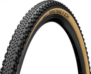 Continental Terra Trail - Neumático de grava de 700 mm Tubeless Ready plegable ProTection BlackChili Compound Cream Sidewall E-Bike e25