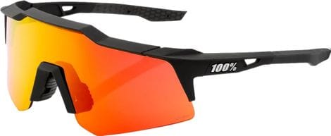 100% Speedcraft Brille - XS Soft Tact Schwarz - Verspiegelte Gläser Mehrschichtig Rot Hiper