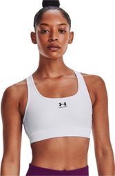 Brassière Under Armour HeatGear Armour Mid Blanc