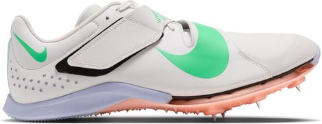 Nike Long Jump Elite Track Shoes, White/Green/Orange, Unisex