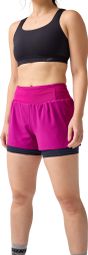 Brooks High Point 2.0 3in Pink/Blau Women's 2-in-1 Shorts