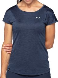 T-Shirt Femme Salewa Puez Melange Dry Bleu Marine