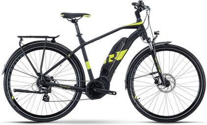 VTC Électrique Raymon TourRay E 1.0 Shimano Altus 8V 400 Wh 700 mm Noir Vert Lime 2023