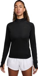 Nike Dri-Fit Trail Schwarzes Kapuzenoberteil für Frauen
