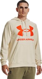 Under Armour Rival Fleece Logo Sudadera Con Capucha Beige Naranja Hombre