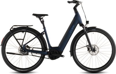 Cube Supreme Hybrid Deluxe One 600 Easy Entry Electric City Bike Shimano Nexus 5S Belt 600 Wh 26'' Indigo Blue 2026