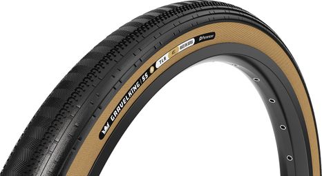 Pneu Gravel Panaracer GravelKing SemiSlick R 700 mm Tubeless Ready Souple ZSG Gravel Compound BeadLock TuffTex R Noir Flancs Beiges