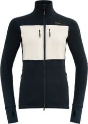 Veste Devold Egga Grid Merino Bleu Blanc Femme 