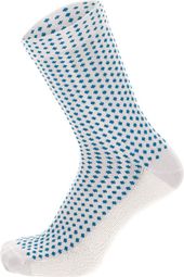 Santini Q-Skin Mid Socken Sfera Grau / Blau
