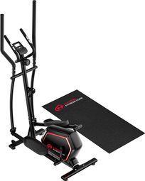 Elliptique Fitness E200 magnétique pliable noir avec tapis