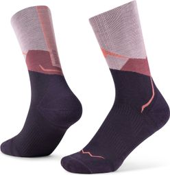 Buff Merino Lichtgewicht Crew Sokken Roze