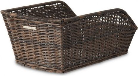 BASIL Fahrradkorb Cento Rattan Look Mit Tragegestell 47 X 34 X 22 cm - Braun