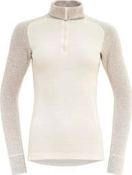 Sous maillot Devold Duo Active Merino 205 Z.Neck Blanc Femme 