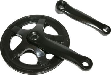 PEDALIER VTT P2R 5-6 ACIER NOIR 127mm PLATEAU 36D. AVEC PROTEGE CHAINE