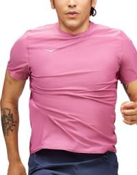 T-shirt manches courtes Hoka Airolite Run Rose Homme
