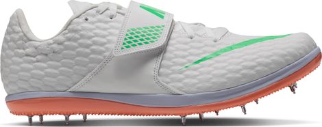 Chaussures d'Athlétisme Nike High Jump Elite Blanc/Vert/Orange Unisexe