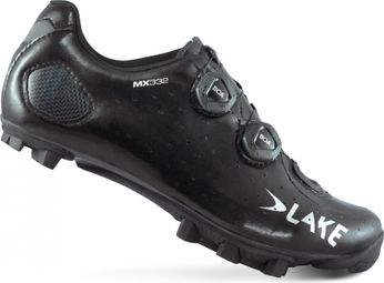 Zapatillas Lake MX332-X Clarino MTB Negro / Plata Versión grande