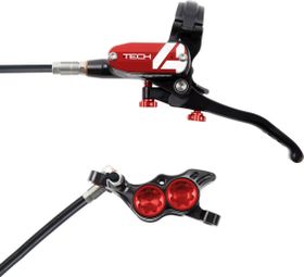 Hope Tech 4 E4 Voorrem Zwart / Rood Standaard Slang