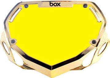 Placa de manillar cromada dorada Box Two Mini