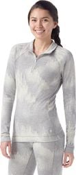 Baselayer Femme Smartwool Classic Thermal Merino 1/2 Zip Gris