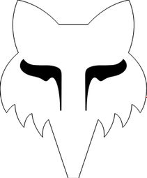 Pegatinas Fox Head3,8 cm Blanco