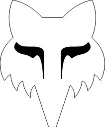 Stickers Fox Head 3.8 cm Blanc