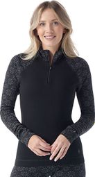 Baselayer Femme Smartwool Classic Thermal Merino 1/2 Zip Gris/Noir