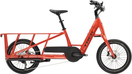 Vélo Cargo Longtail Électrique Trek Fetch+ 2 Shimano Deore 10V 500Wh 20'' Rouge Lave