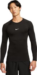 Nike Pro Langarm Trikot Schwarz Herren