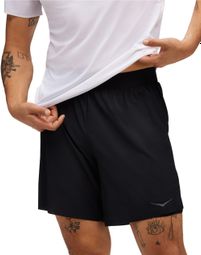 Pantalones cortos 2 en 1 Hoka Glide Run 7inch Negro Hombre