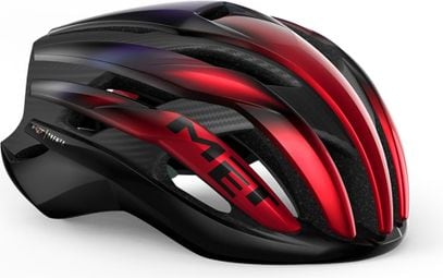 Casco MET Trenta 3K Carbon Mips Rosso Iridescente Lucido