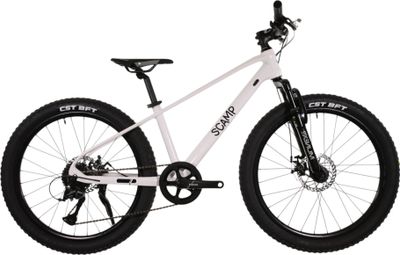 Scamp HighFox kinder-mountainbike met Shimano Tourney 8-speed versnelling, 24 inch, wit
