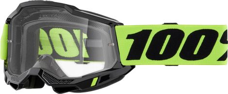 100% Accuri 2 OTG Over-the-Glasses Mask - Neon Yellow/Clear Lens